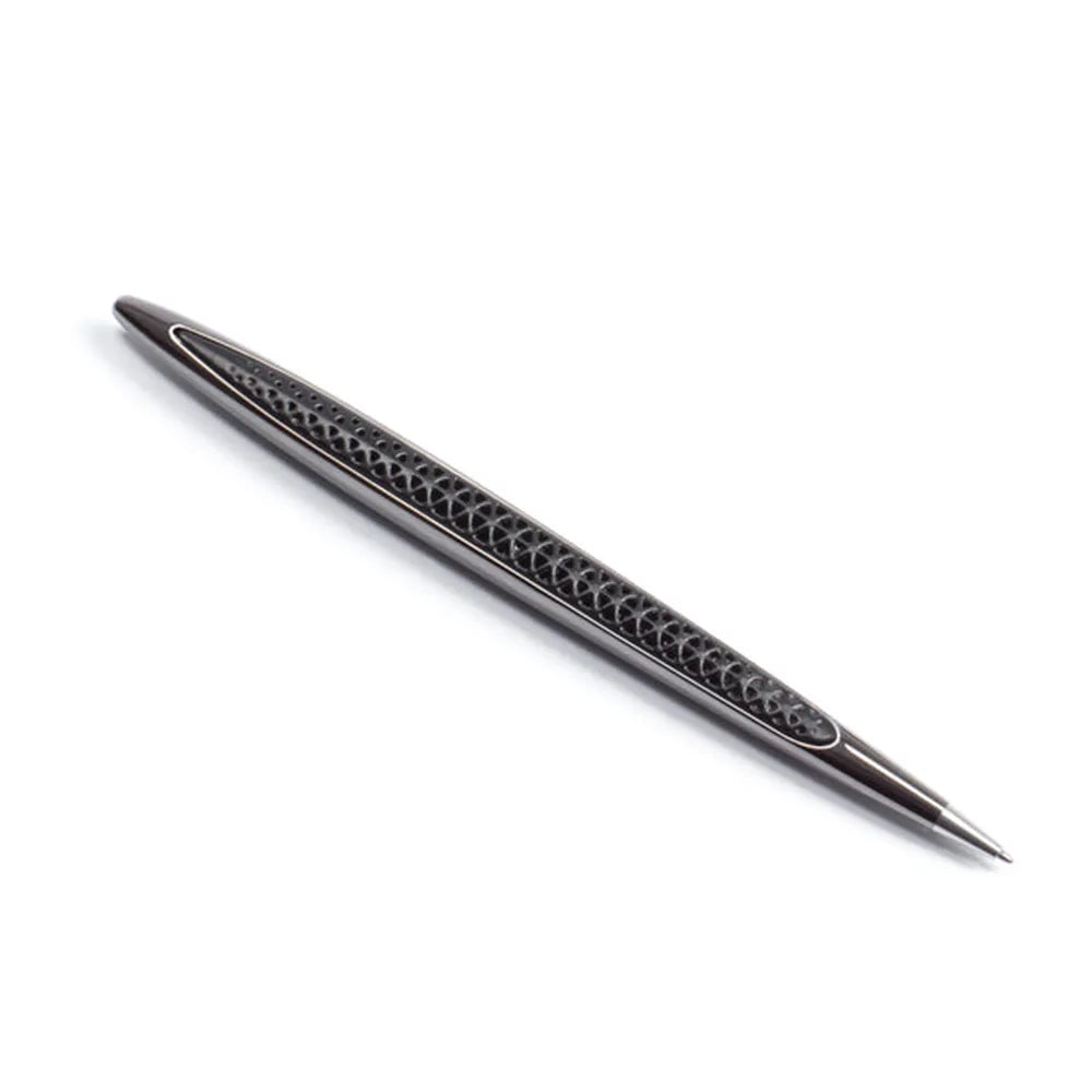 Pininfarina Cambiano Transition Ink Titanium Aluminum Finish Ballpoint Pen with Desk Stand