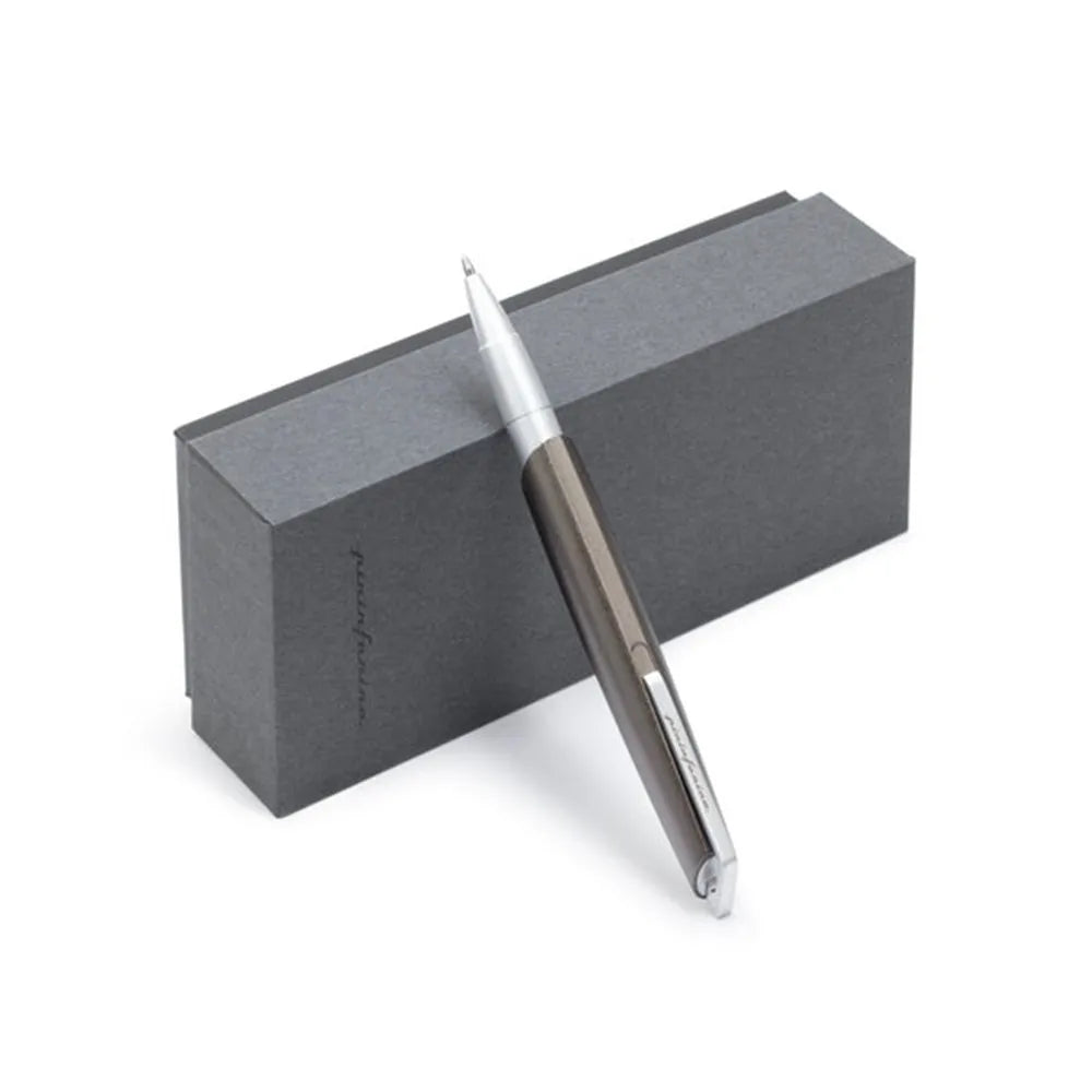 Pininfarina PF GO Titanium Finish Retractable Tip with Chrome Trim Ballpoint Pen