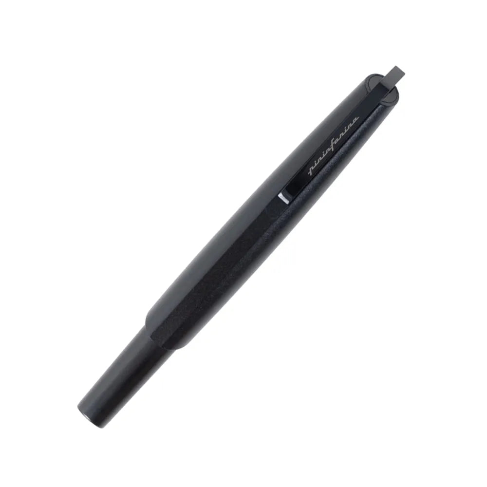 The Pininfarina PF GO Fountain Black is an exclusive fountain pen crafted with an aluminum body and equipped with a stainless steel nib featuring an iridium tip. The Black Edition of the Pininfarina GO collection combines refined design and everyday usability, offering a writing instrument capable of leaving a lasting impression.