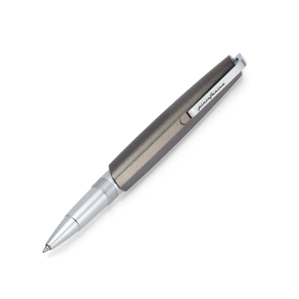 Pininfarina PF GO Titanium Aluminum Finish With Chrome Trim Rollerball Pen