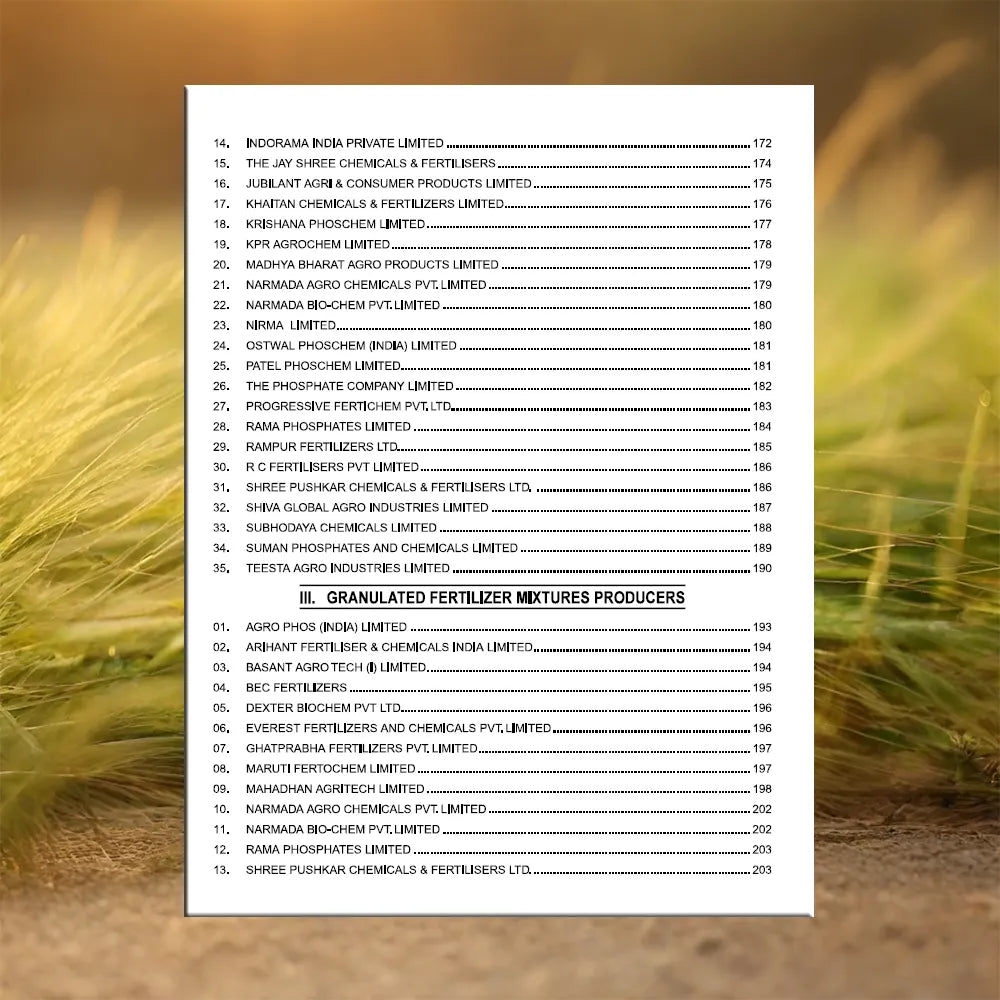 RNZ Indian Fertilizer Industry Directory(IFID)-2026-27 - 32nd Edition
