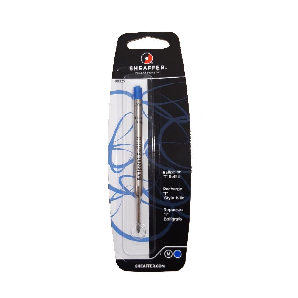 Sheaffer 99327 Ballpoint Refill "T" Style - Blue Medium Blister Card (fits Sagaris, Taranis & Stylus)
