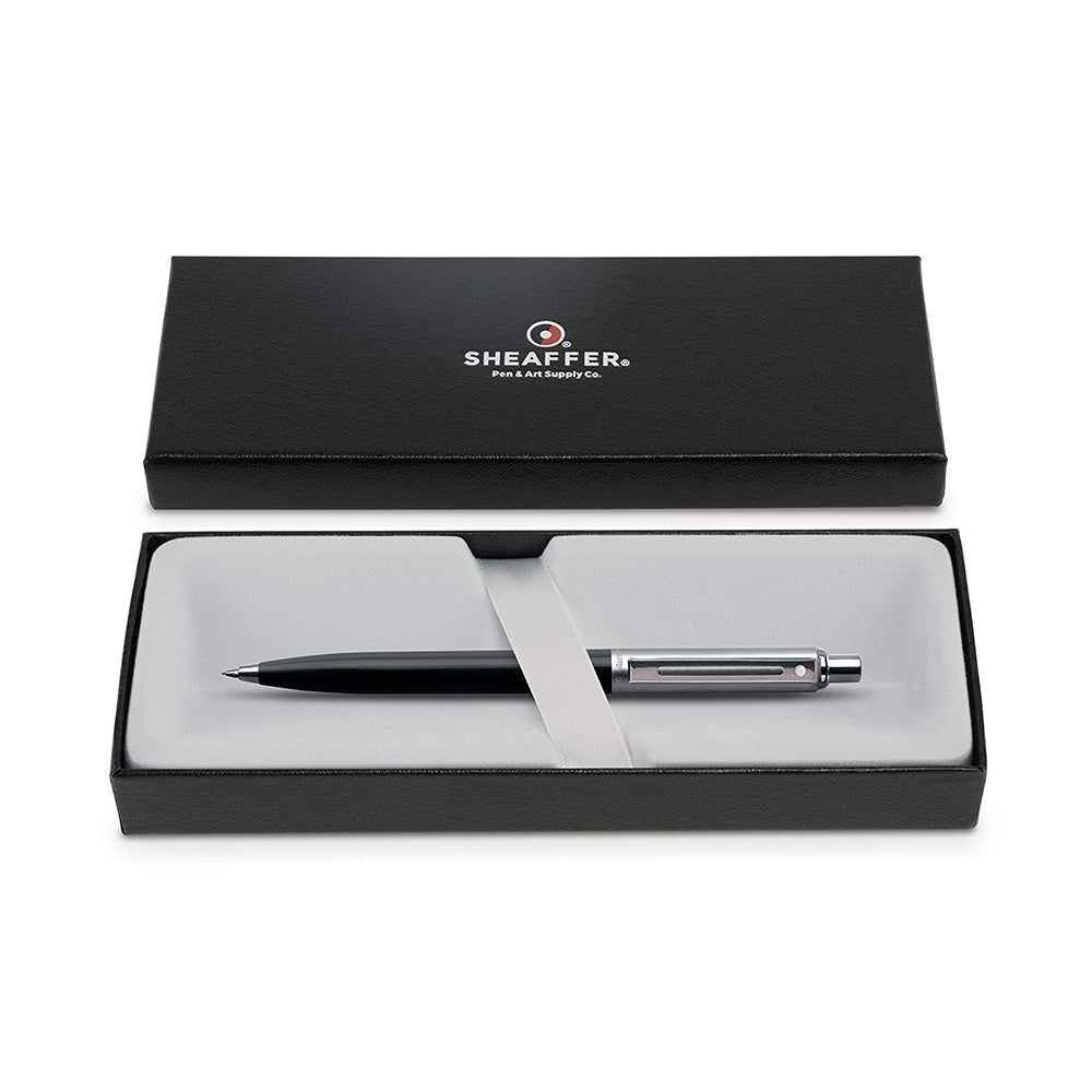 Sheaffer Sentinel 321 Black Barrel Brushed Chrome Cap CT Ballpoint Pen