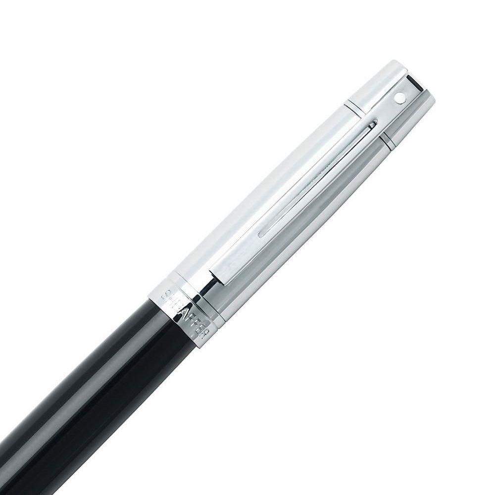 Sheaffer 300 9314 Glossy Black Barrel and Bright Chrome Cap Rollerball Pen