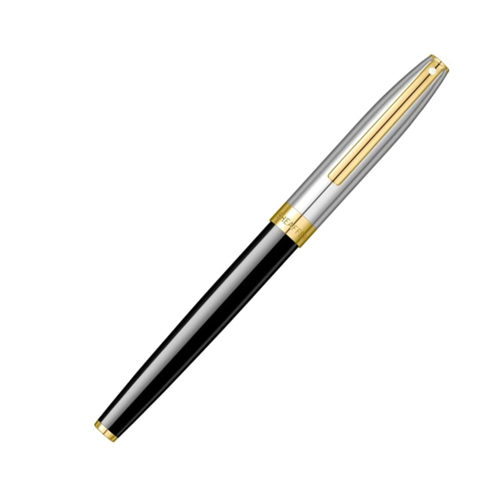 Sheaffer Sagaris 9475 Black Barrel & Chrome Cap with Gold Trim Rollerball Pen