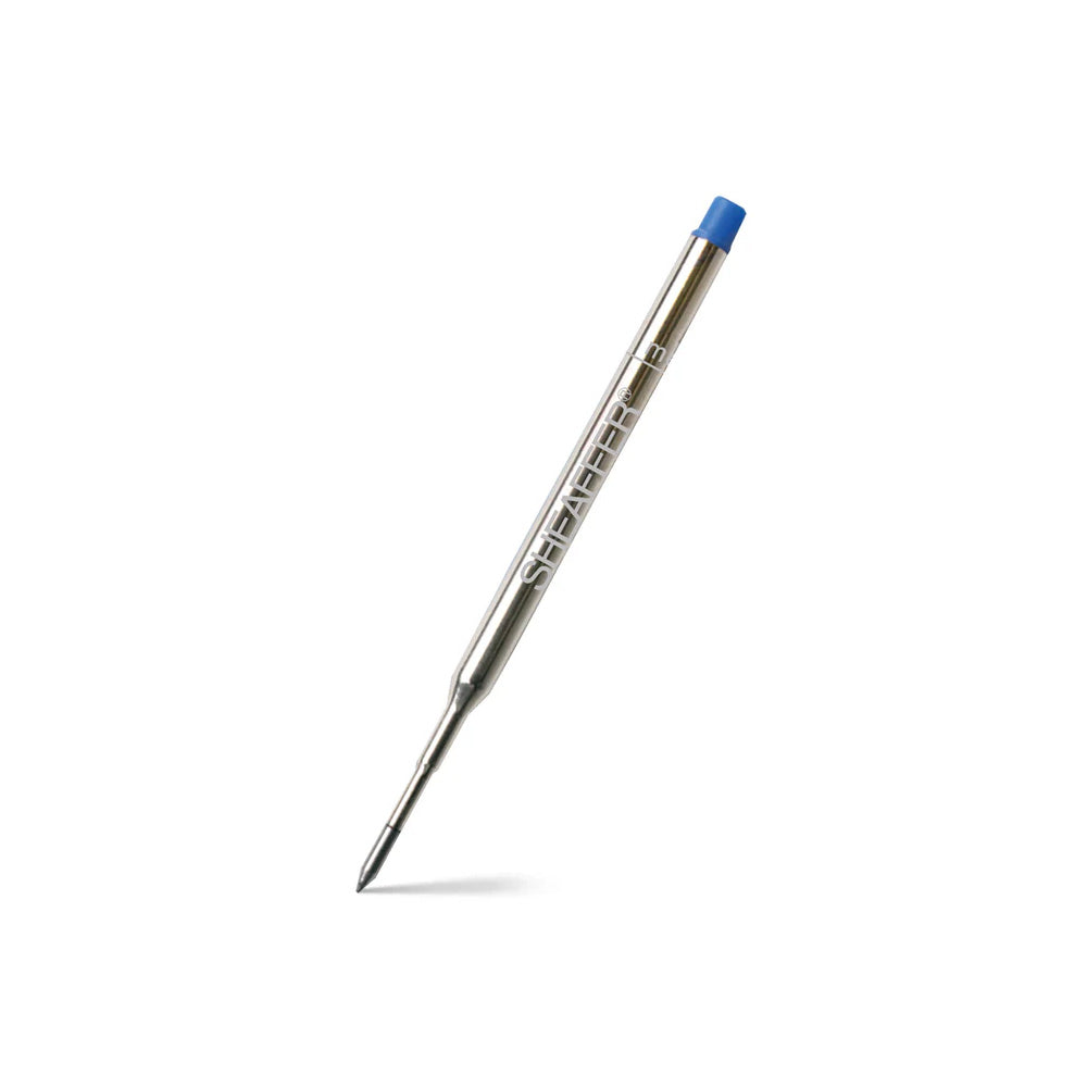 Sheaffer® Ballpoint Refill "K" Style - Blue Medium Sheaffer “K" Ballpoint refill. Sheaffer ballpoint "K" Metal refills. For Use with all Sheaffer ballpoint pens except Sheaffer taranis, Sheaffer sagaris and Sheaffer Stylus. K Blue ink Medium point Blister card (#99325) Packaged in a Blister Pack Made in China