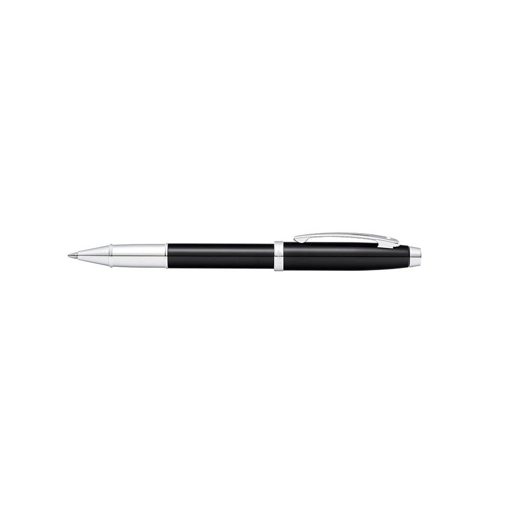 Sheaffer 100 9338 Glossy Black Lacquer With Chrome Plated Trim Rollerball Pen