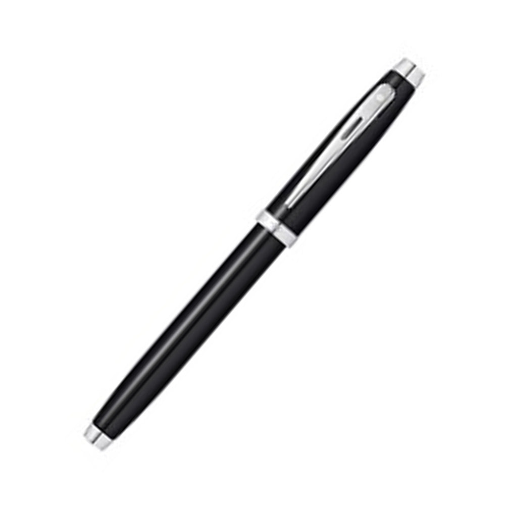 Sheaffer 100 9338 Glossy Black Lacquer With Chrome Plated Trim Rollerball Pen