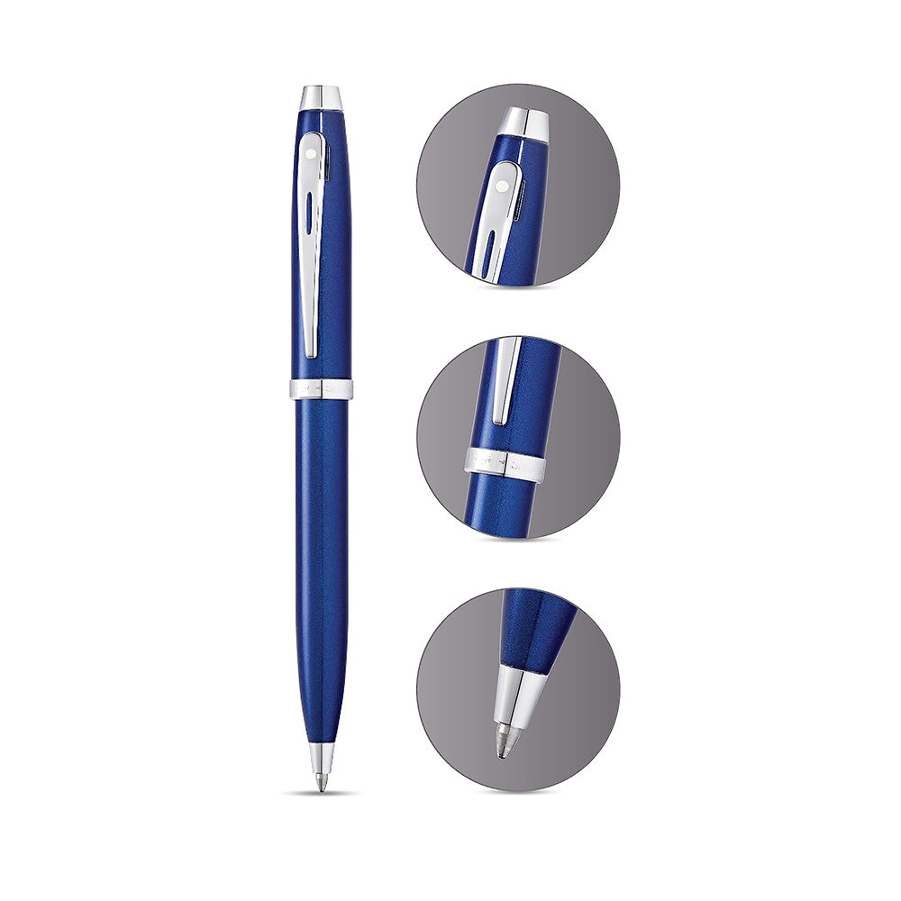 Sheaffer Gift 100 9339 Glossy Blue Lacquer With Chrome-Plated Trim Ball Pen