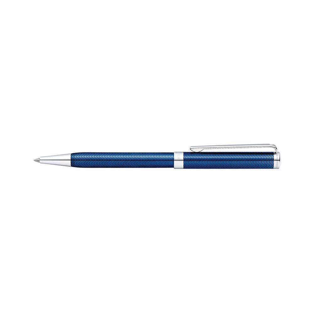 Sheaffer Intensity A9243 Engraved Translucent Blue with Chrome-Plated Trim Ballpoint Pen