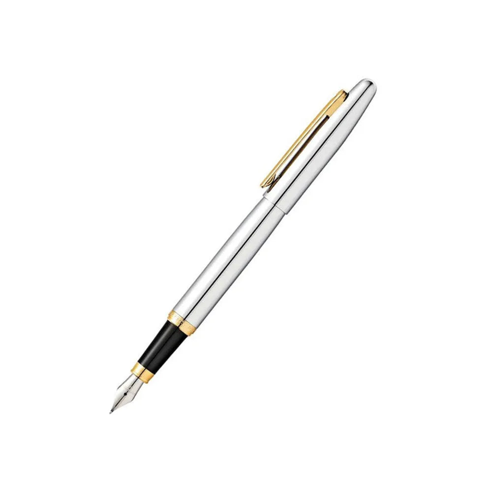 Sheaffer VFM 9422 Polished Chrome With Gold-Plated Trim Fountain Pen - Medium Nib