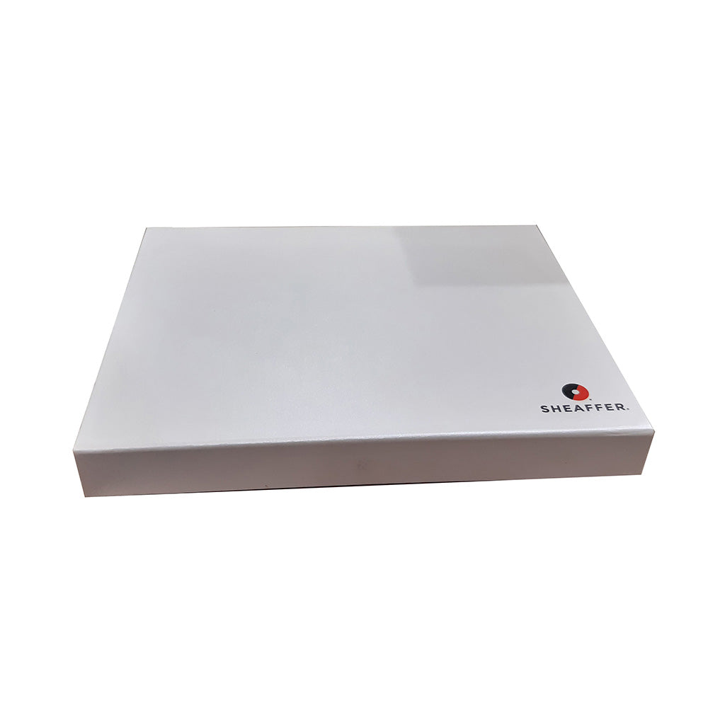 Sheaffer Gift 300 9314 Glossy Black Chrome Cap & Chrome Trim Ball Pen with A5 Notebook