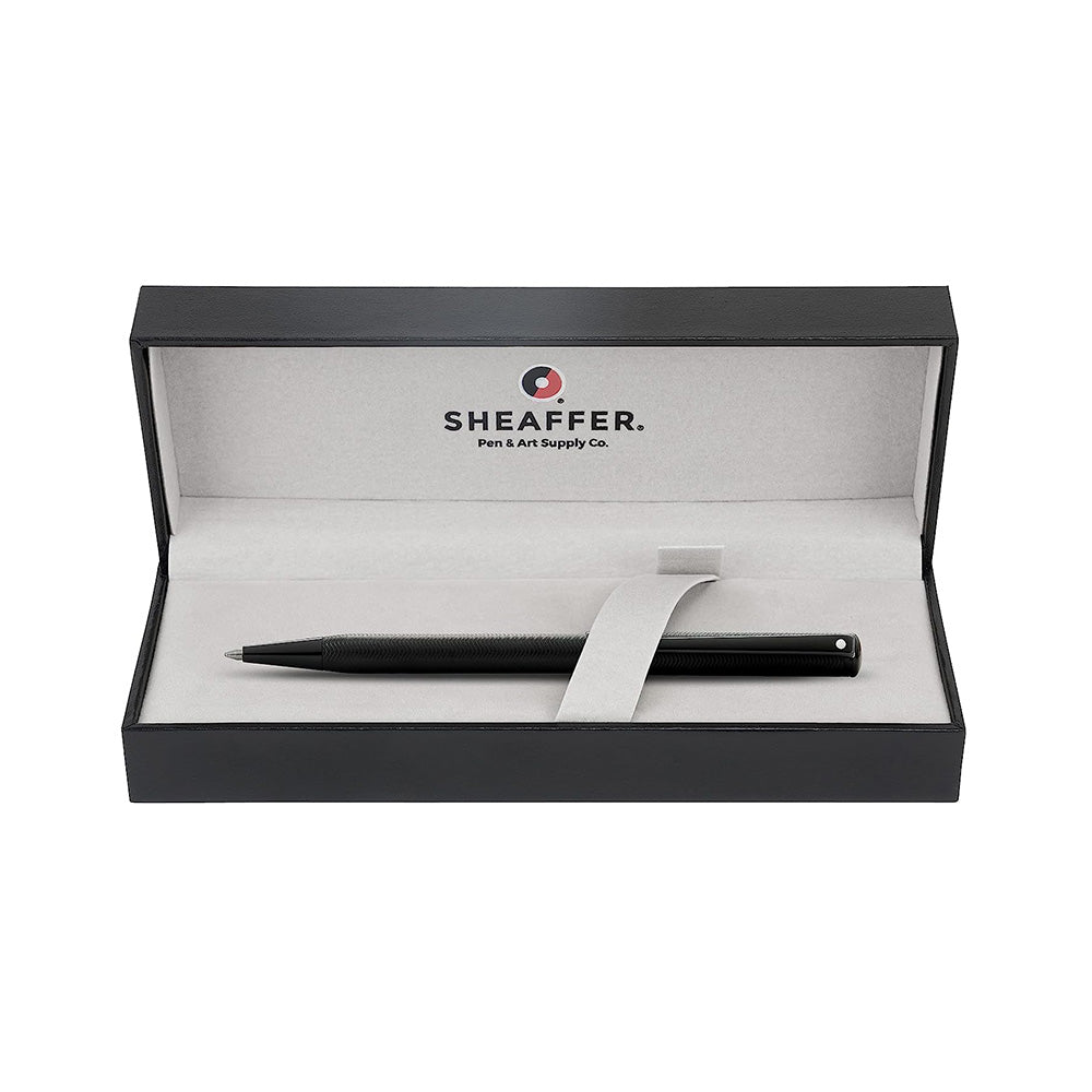 Sheaffer Intensity 9244 Matte Black PVD Engraved with Polished Black PVD Trim Ballpoint Pen