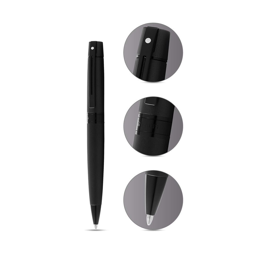 Sheaffer 300 E9343 Matte Black with Polished Black Trim Ballpoint Pen