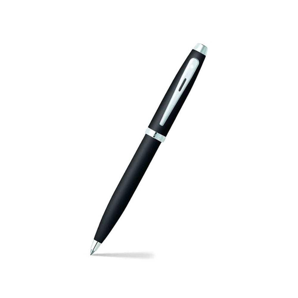 Sheaffer 100 Gift Set 9317 Matte Black with Chrome Trim Ballpoint Pen and Medium A5 Notebook
