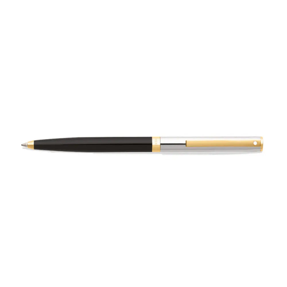 Sheaffer Sagaris 9475-K Glossy Black Barrel and Chrome Cap With Gold Tone Trim Ballpoint Pen