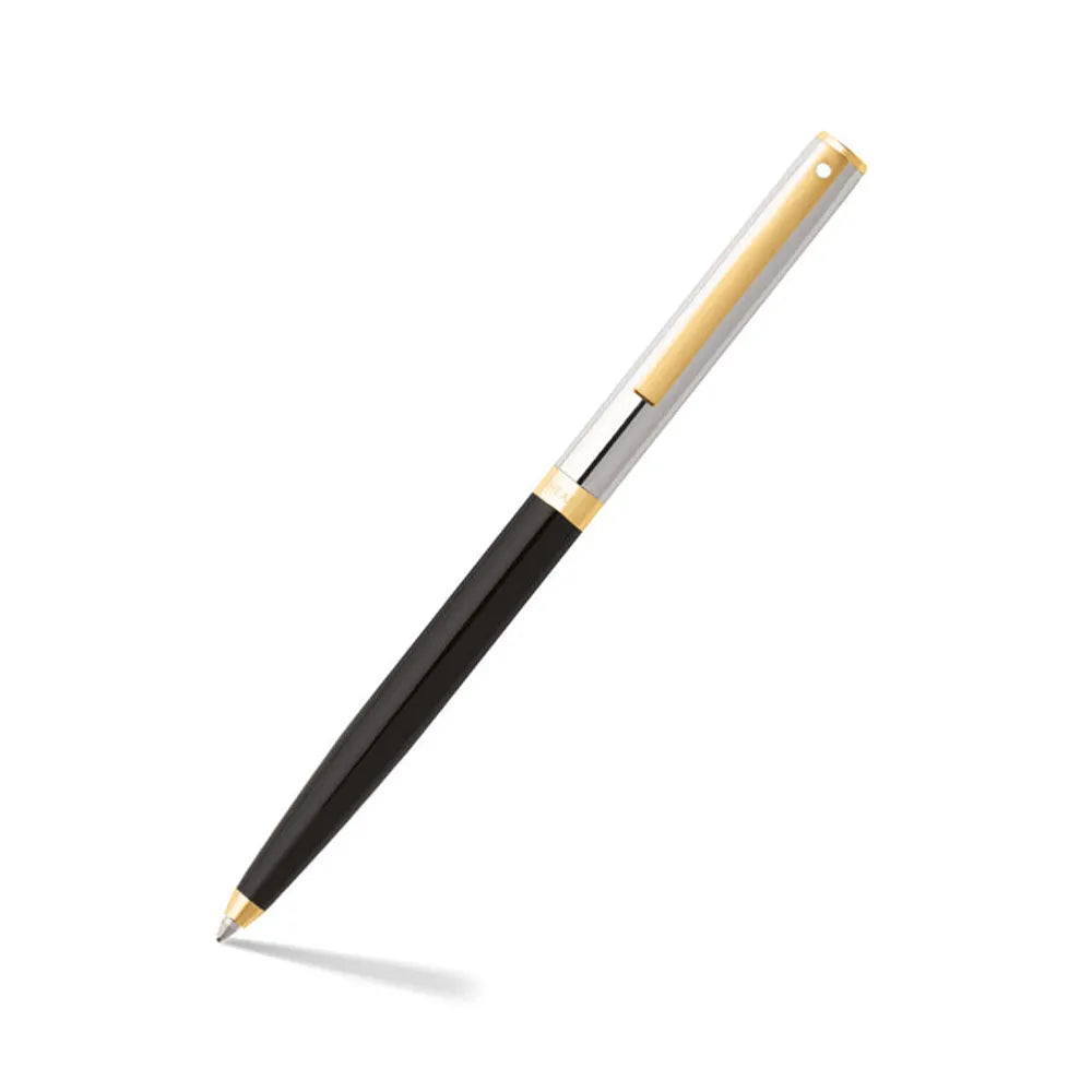 Sheaffer Sagaris 9475-K Glossy Black Barrel and Chrome Cap With Gold Tone Trim Ballpoint Pen