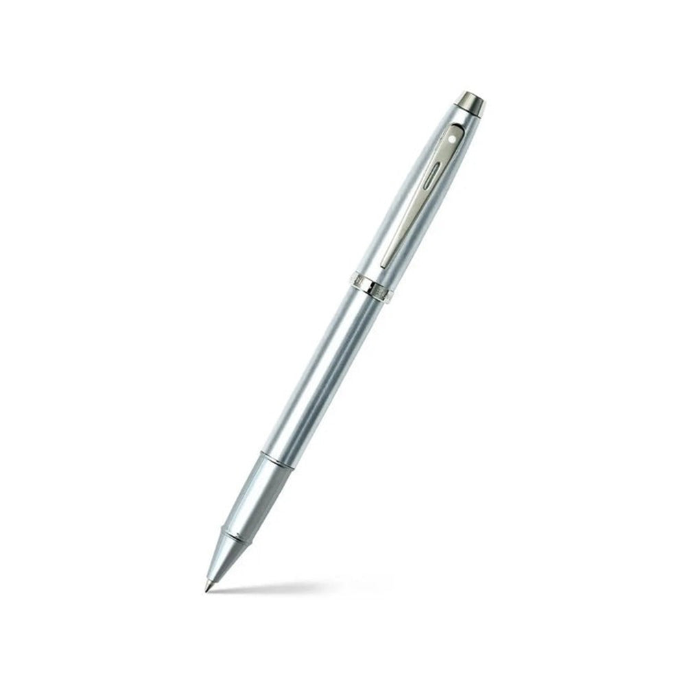 Sheaffer 100 Giftset E9306 Brushed Chrome with Chrome Trim Fountain Pen & Rollerball Pen