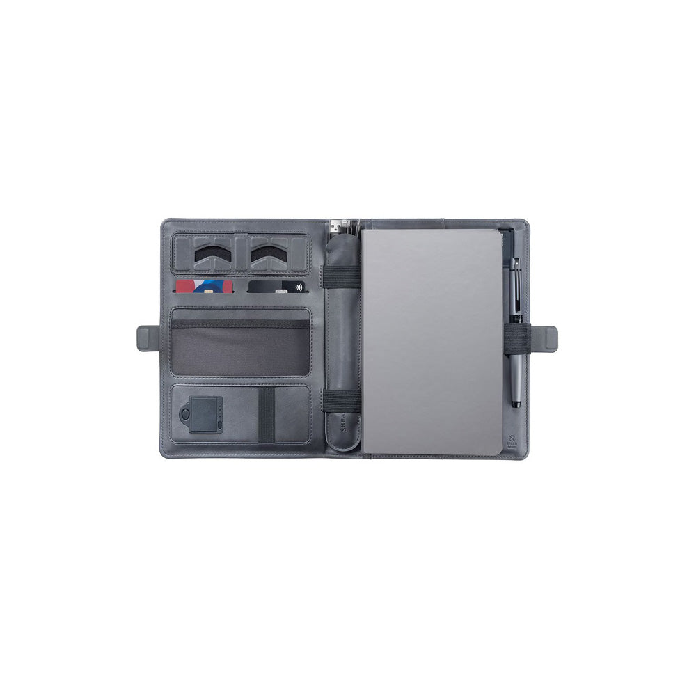 Sheaffer Grey Superbook Organizer with Wireless Powerbank 12000mAh