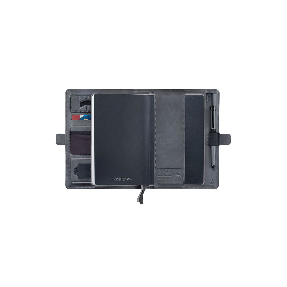 Sheaffer Grey Superbook Organizer with Wireless Powerbank 12000mAh