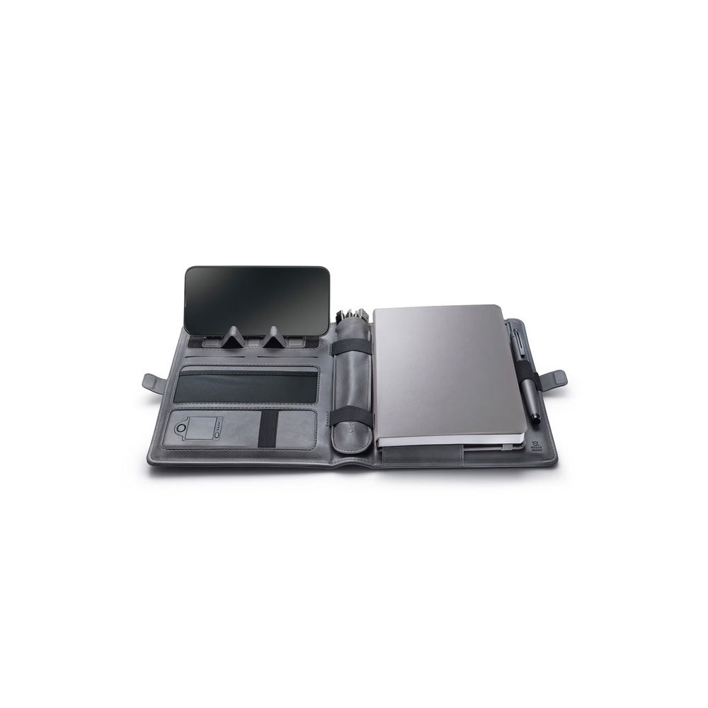 Sheaffer Grey Superbook Organizer with Wireless Powerbank 12000mAh