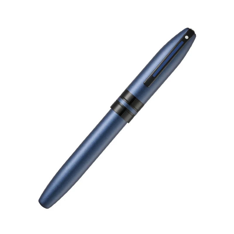 Sheaffer Icon E9110 Matte Blue Lacquer with Black PVD Trim Rollerball and Ball Pen Set