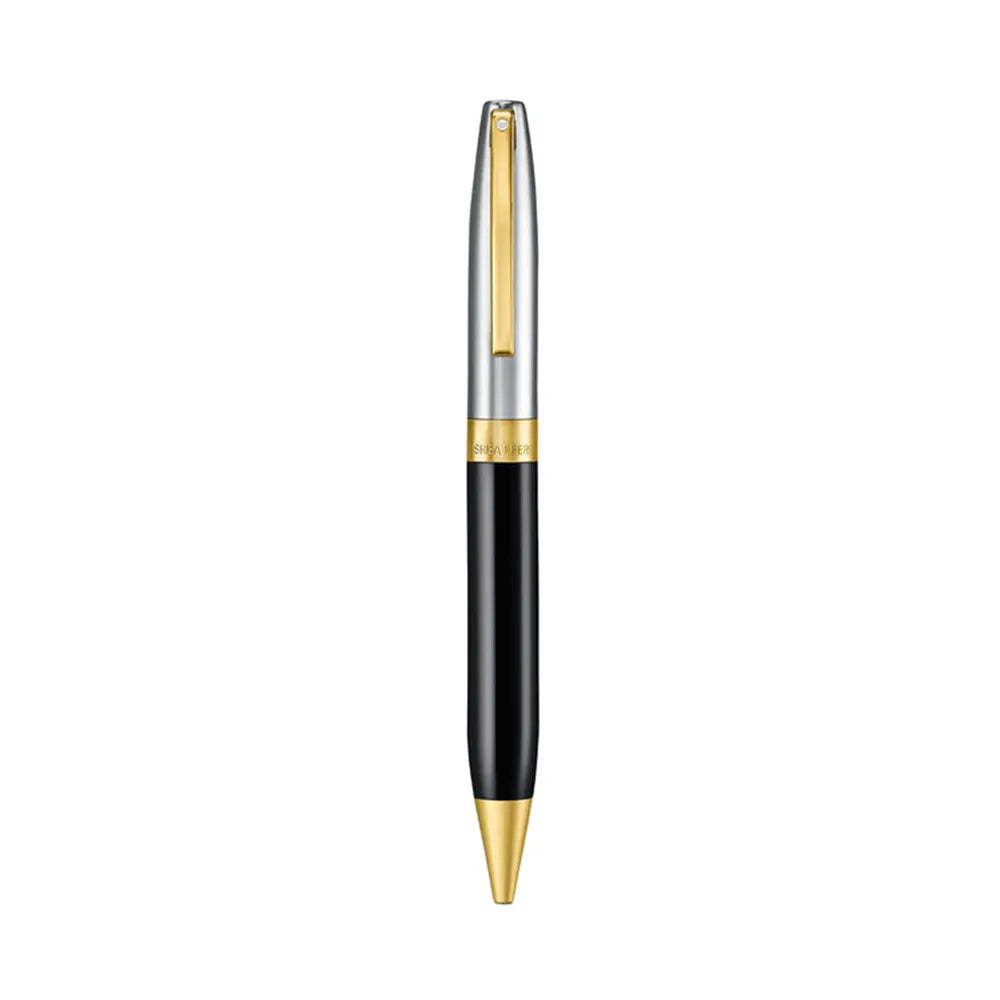 Sheaffer Legacy 9065 Glossy Black & Chrome Bi-colour with 14kt PVD Gold-Plated Trim Ballpoint Pen