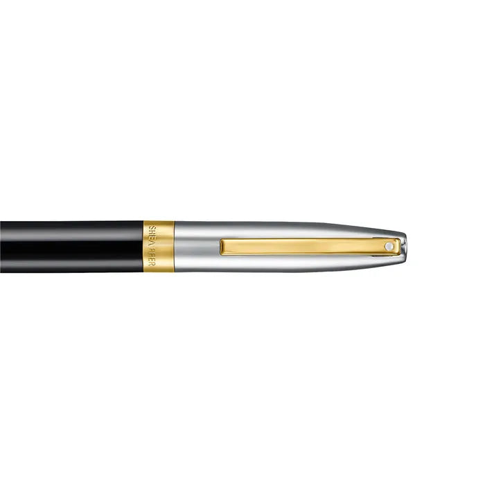 Sheaffer Legacy 9065 Glossy Black & Chrome Bi-colour with 14kt PVD Gold-Plated Trim Ballpoint Pen