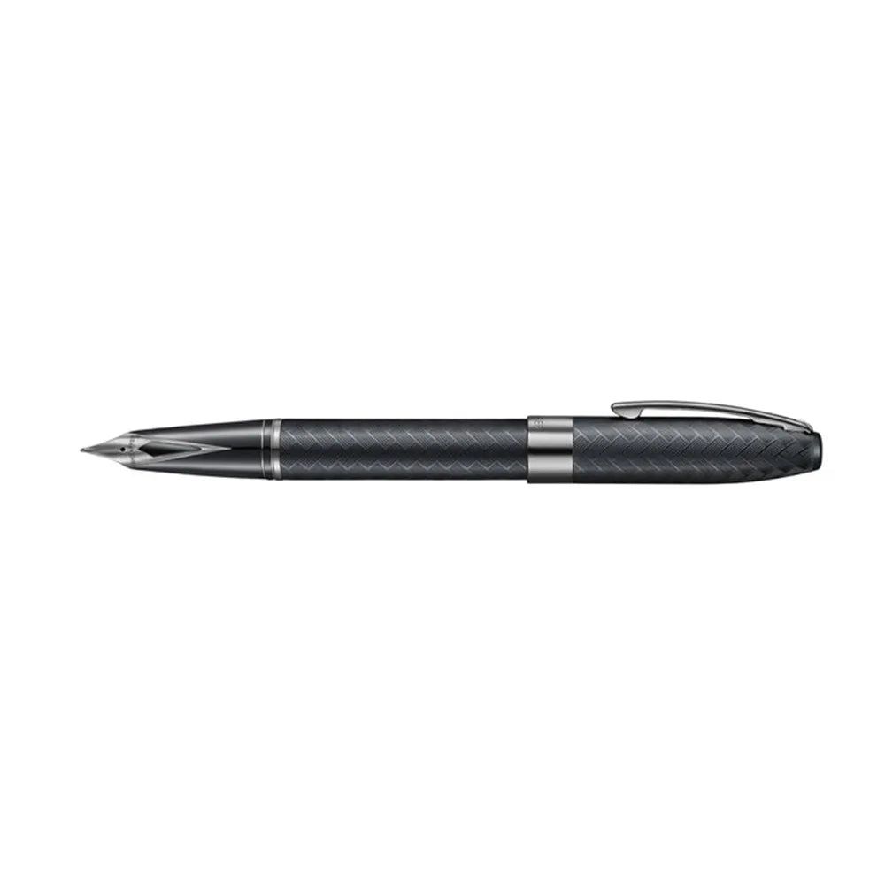 Sheaffer Legacy Chevron 9066 Matte Black with PVD Gunmetal Trims Fountain Pen - Inlaid Nib