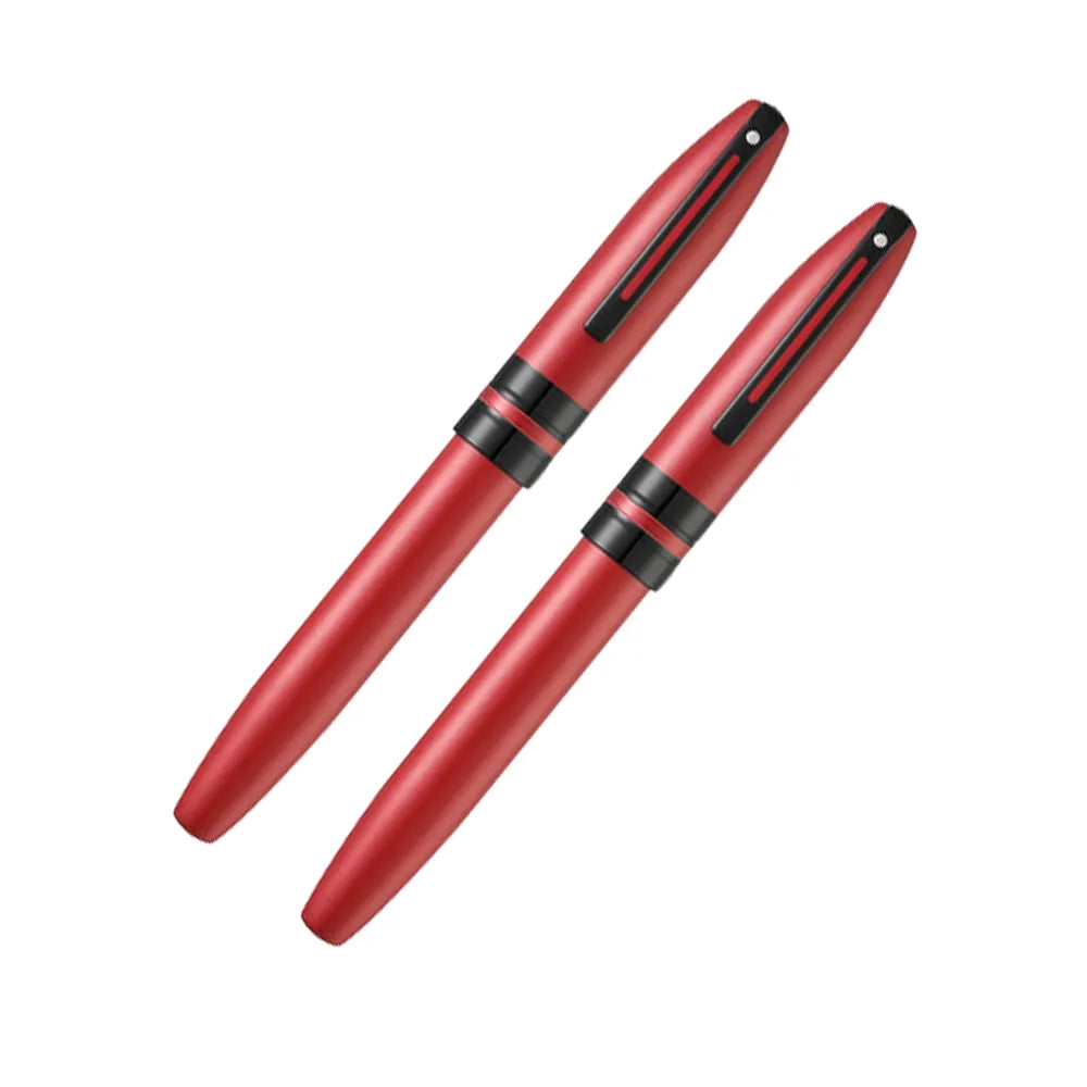 Sheaffer Icon E9111 Metallic Red Lacquer with Polished Black PVD Trim Rollerball + Rollerball Pen Set