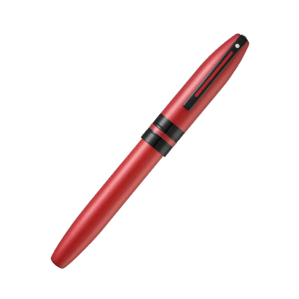 Sheaffer Icon E9111 Metallic Red Lacquer with Polished Black PVD Trim Rollerball + Rollerball Pen Set