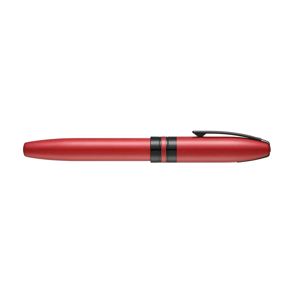 Sheaffer Icon E9111 Metallic Red Lacquer with Polished Black PVD Trim Rollerball + Rollerball Pen Set