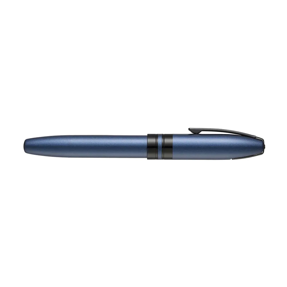 Sheaffer Icon E9110 Metallic Blue Lacquer with Polished Black PVD Trim Rollerball + Rollerball Pen Set