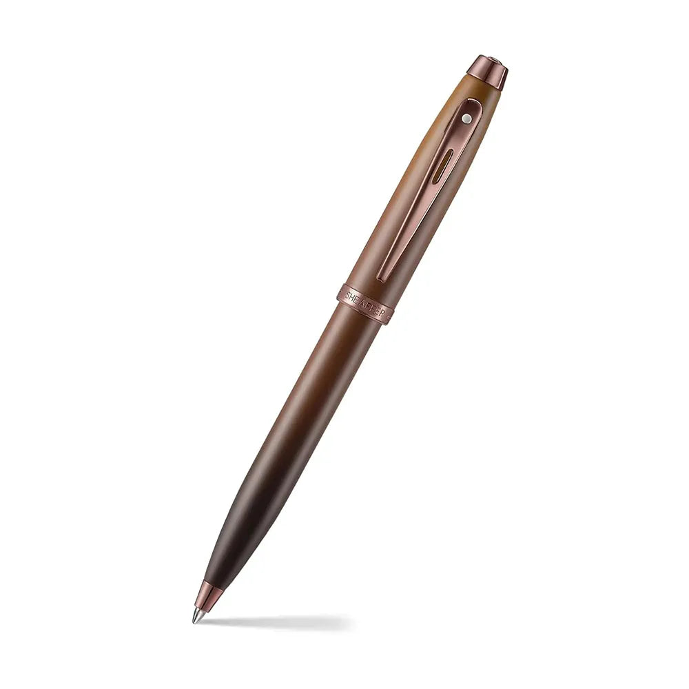 Sheaffer Giftset 100 G9374 Coffee Edition Matt Brown with Brown PVD Trims Ballpoint Pen with Coffee Pen Pouch