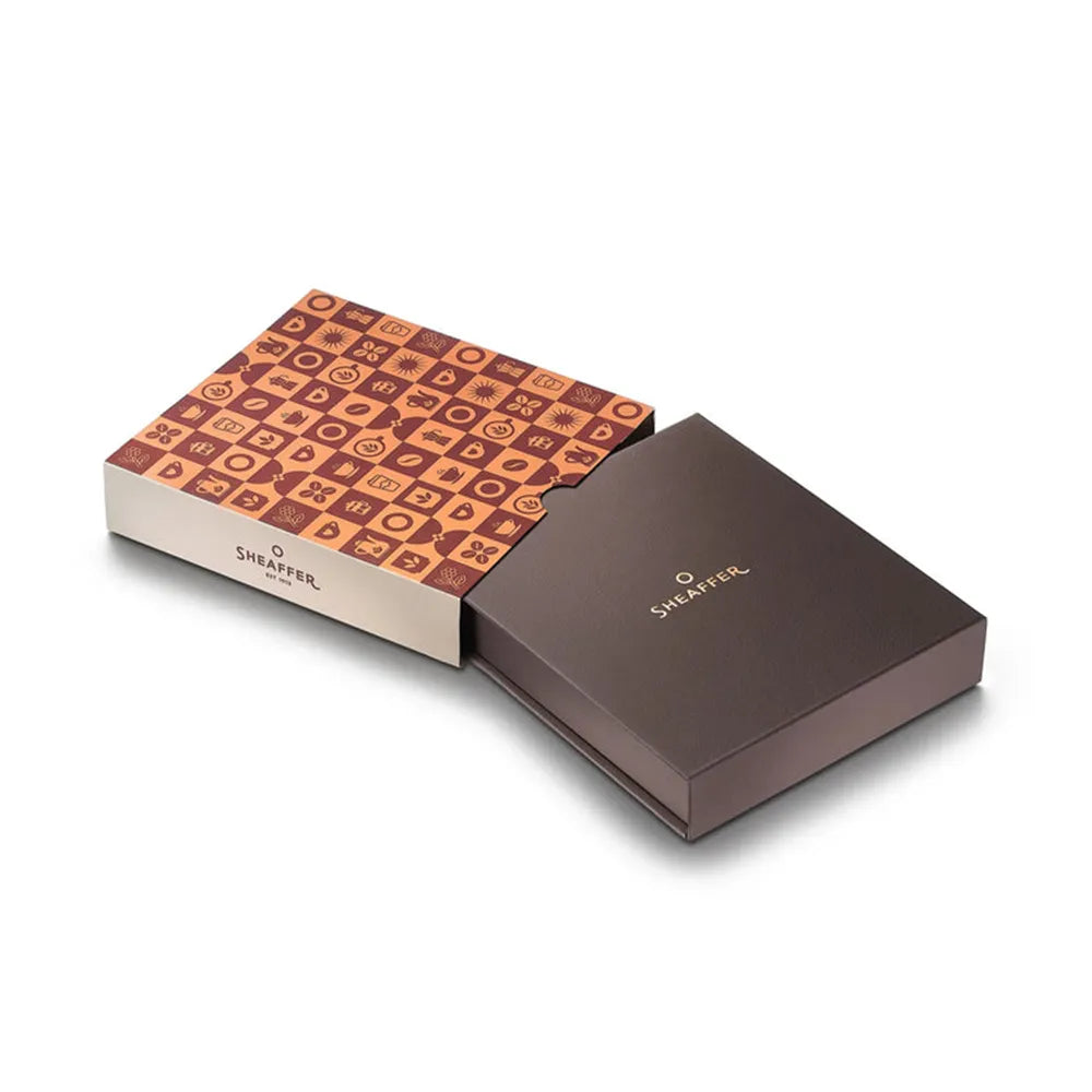 Sheaffer Giftset 100 G9374 Coffee Edition Matt Brown with Brown PVD Trims Ballpoint Pen with Coffee Pen Pouch