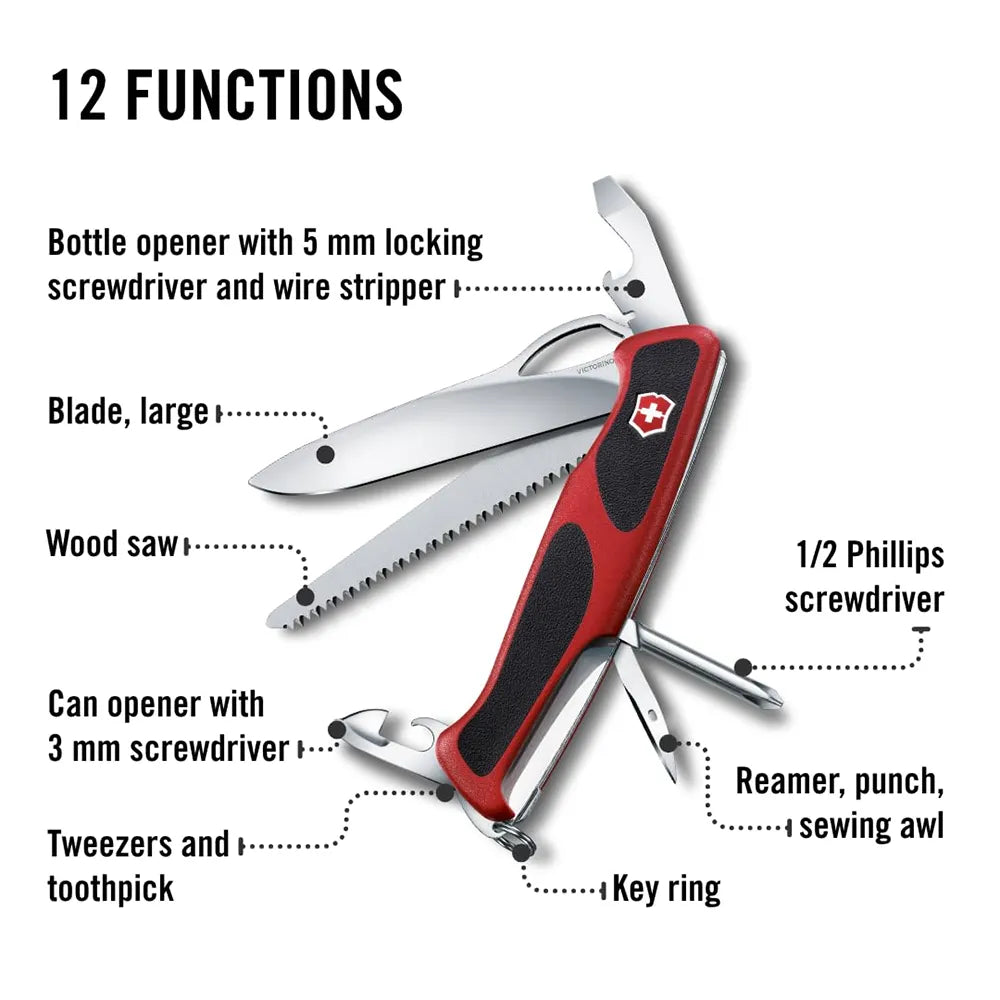 Victorinox Swiss Army Knife Ranger Grip 178 130mm - Red