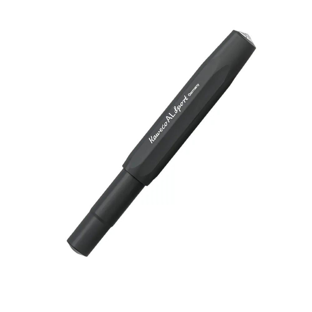 Kaweco AL Sport Black Aluminium Finish Fountain Pen - Medium Nib