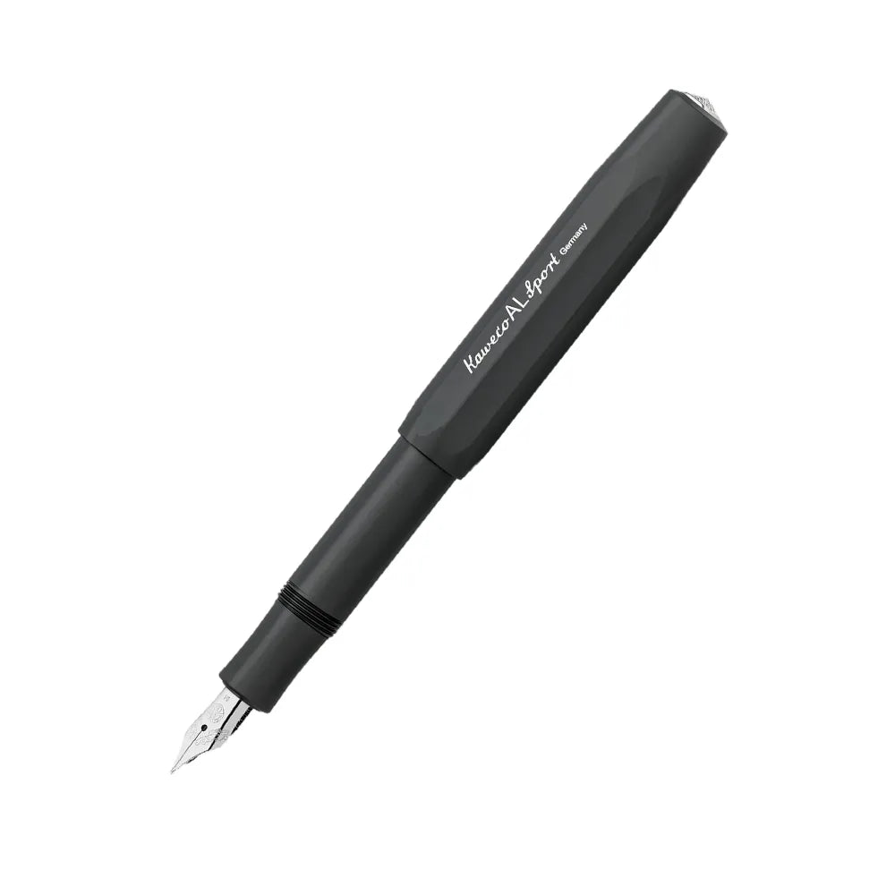 Kaweco AL Sport Black Aluminium Finish Fountain Pen - Medium Nib