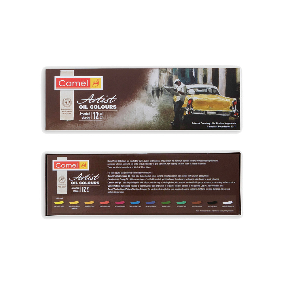 Camel Artist Oil Colours 9ml Tubes - 12 Shades