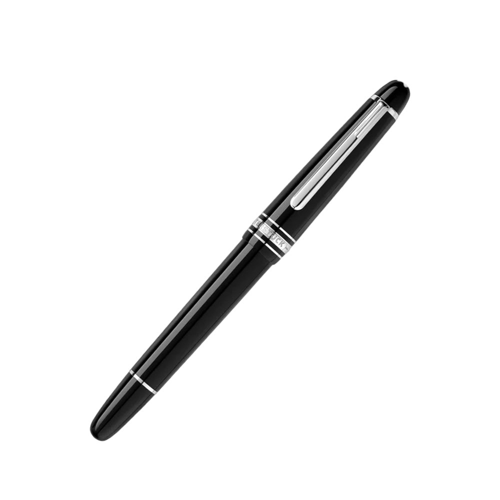 Montblanc Meisterstück Black with Platinum-Coated Trim Fountain Pen - 14Kt Gold Medium Nib