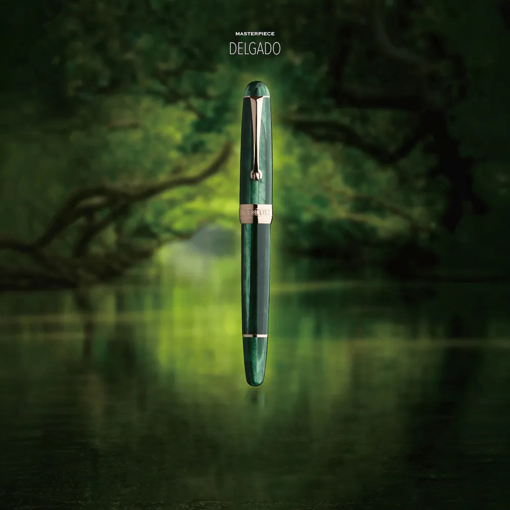 Penlux Delgado Sicao Rose Gold Trim Limited Edition Fountain Pen - Medium Nib