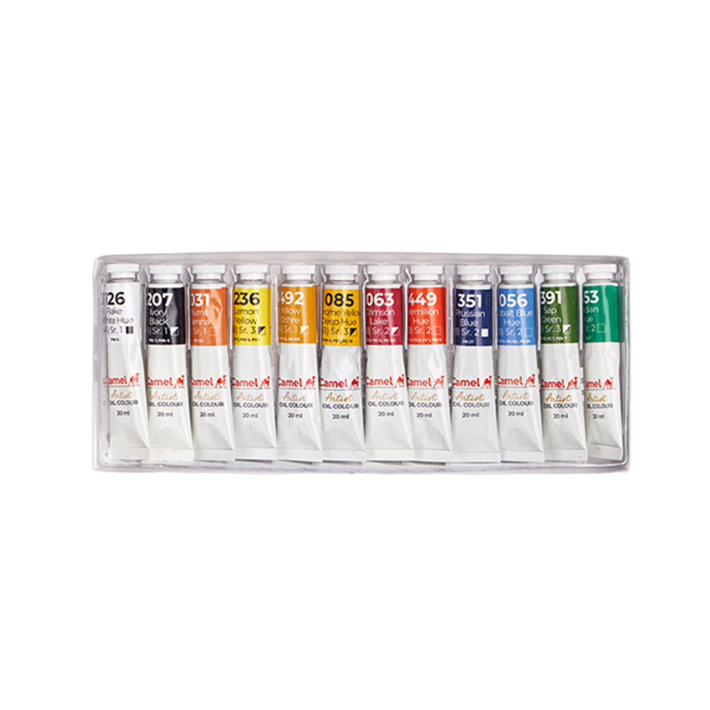 Camel Artist Oil Colours 20ml Tubes - 12 Shades