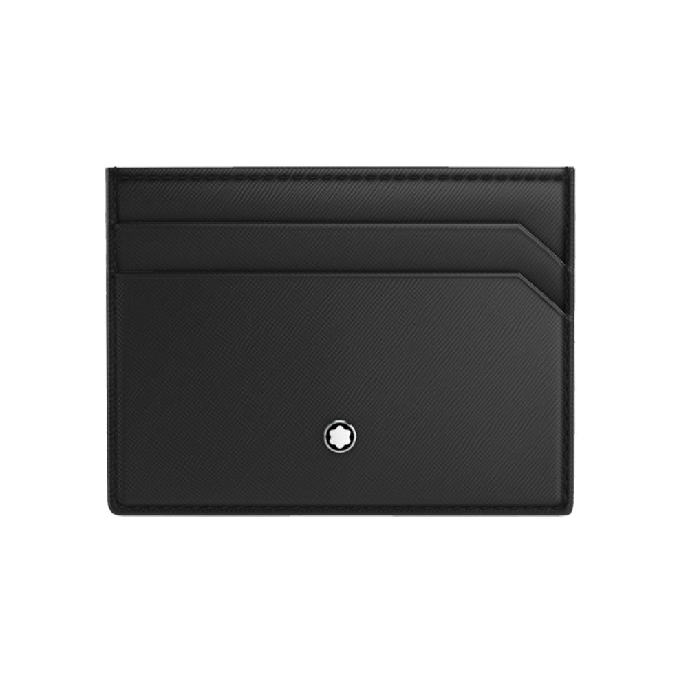 The Montblanc Sartorial Collection speaks the language of modern elegance. Made from Saffiano leather print, this small yet functional credit card pocket features 5 credit card slots to carry the essentials in a jacket or trousers pocket. Material : Calf-skin leather Leather : Full-grain calfskin, chrome-tanned, dyed through, with saffiano print EMBLEM LOCATION Montblanc emblem on metal loop Color : Blue Lining :Jacquard lining with Montblanc brand name Dimensions : 100x10x75 mm Country of Origin : Italy