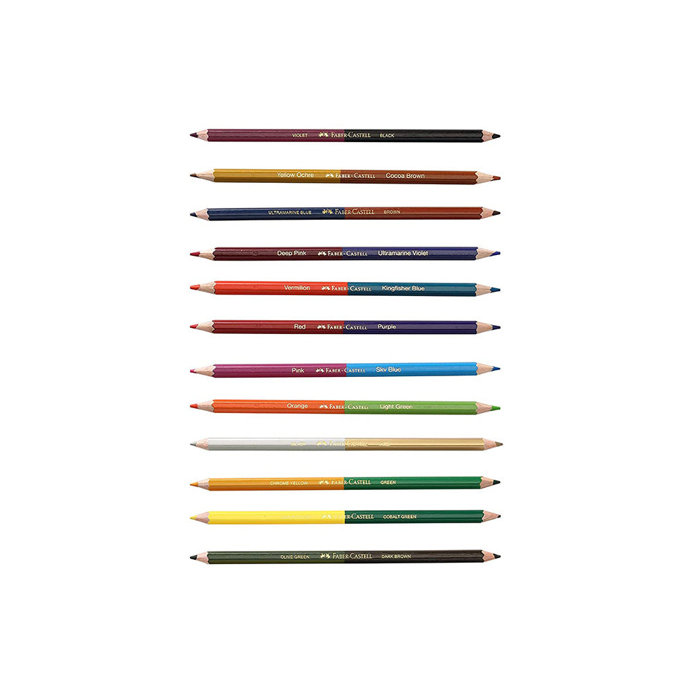 Faber-Castell Bi-Color Pencil 12Pcs (Assorted) - Pack of 3