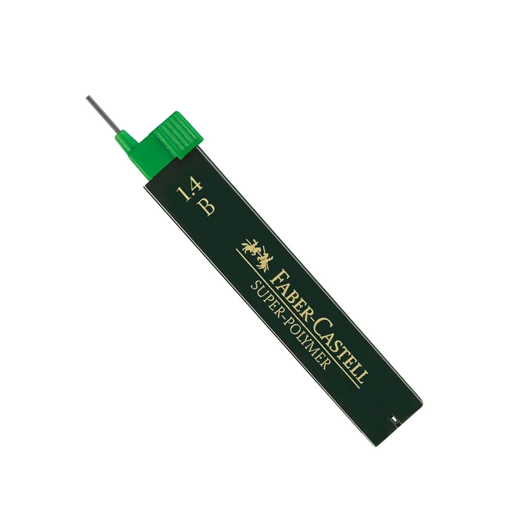 Spare pencil leads, 1.4 mm, B (6 pieces) The super polymer fine leads are extra break-resistant and deep black. Clean and easy refilling with the aid of practical refill tool. Break-resistant 1.4 mm lead for especially smooth writing Spare pencil lead for the e-motion twist pencil Soft, deep-black colour stroke Clean and easy refilling with the aid of a practical refill tool