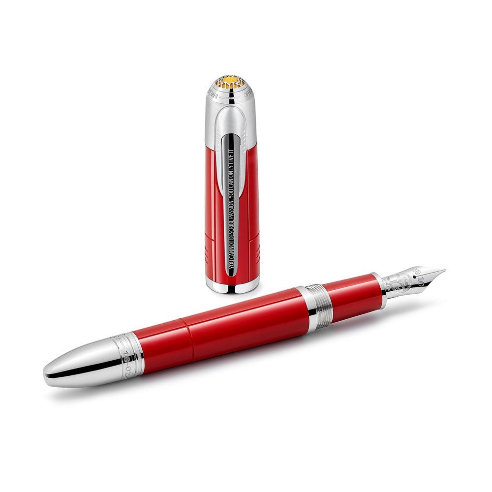 Montblanc Great Characters Enzo Ferrari Red Precious Resin Special Edition Fountain Pen - 14Kt Gold Medium Nib