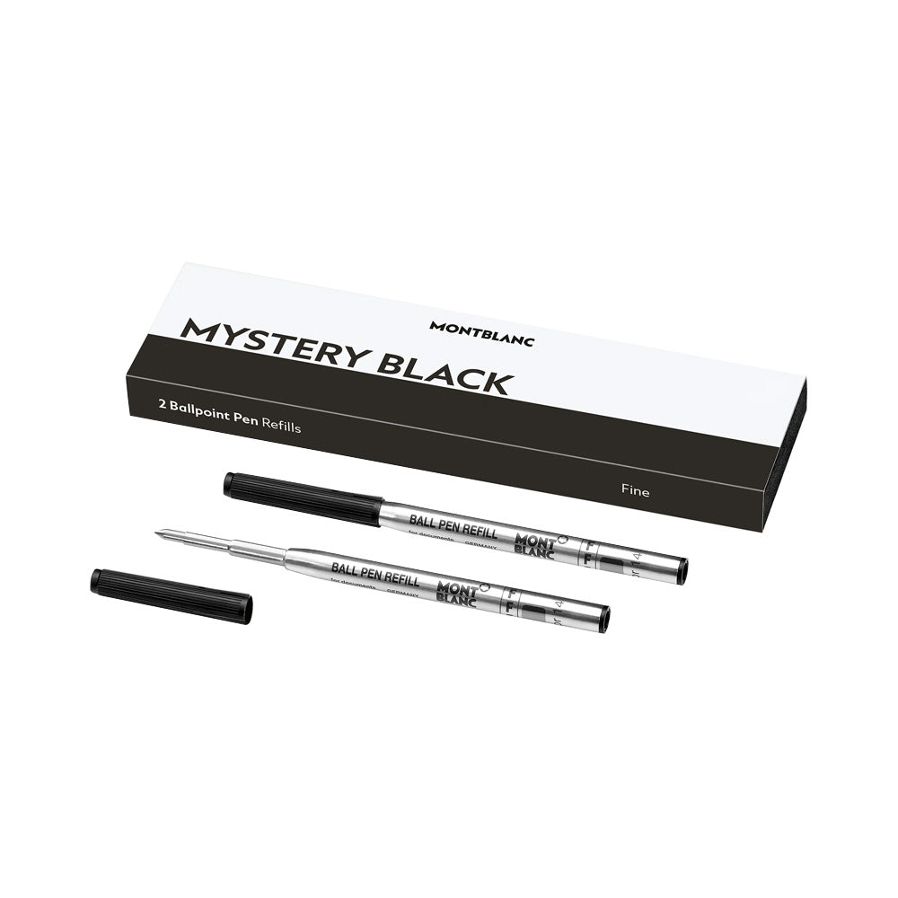 Montblanc 2 Ballpoint Pen Refills (F) - Mystery Black