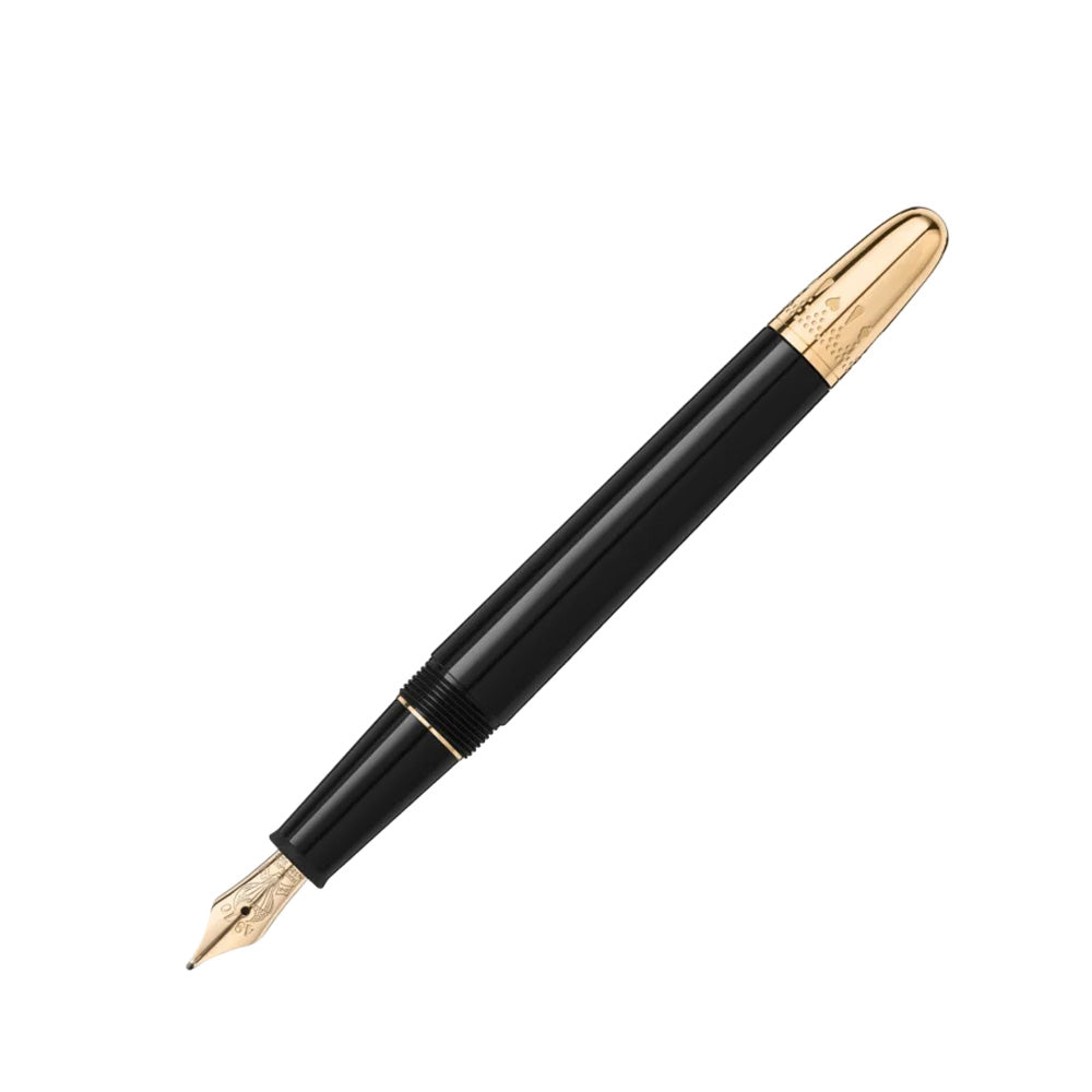 Montblanc Meisterstück Around the World in 80 Days Anthracite With Gold Trims LeGrand Fountain Pen - 14Kt Gold Medium Nib