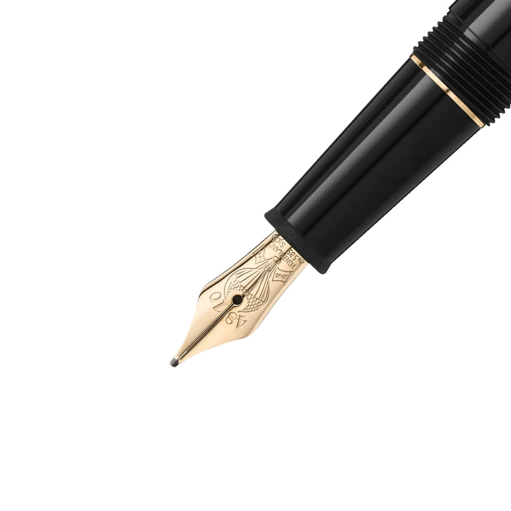 Montblanc Meisterstück Around the World in 80 Days Anthracite With Gold Trims LeGrand Fountain Pen - 14Kt Gold Medium Nib