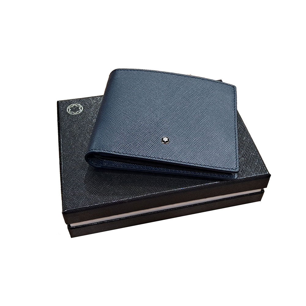 Montblanc Sartorial Blue Leather Wallet 6cc